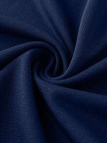 Men's Muscle Fit Royal Blue Long Sleeve Crew Neck All-Match T-Shirt, Minimalist Sporty Street Style, Versatile Solid Color Top - Navy Blue - View 6