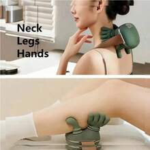 Massageador Cervical em Formato de Mão com Aquecimento, Almofada Massageadora Sem Fio para Pescoço e Ombros, Portátil para Escritório e Viagem - Visão 5