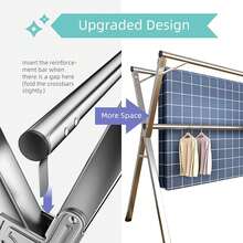 2026-NEW:de Ropa, Tendederos Retractiles Exterior de Acero Inoxidable, 43.3-59 Pulgadas Tendedero Retráctil Plegable para Interior y Exterior, Tubería Reforzada, Ahorra Espacio(30 Ganchos - 1 - Ver 4