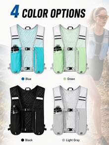 Lightweight Running Water Bottle Vest With Phone Pocket, Cycling Backpack With Multi-Functional Storage And Adjustable Water Bladder, Suitable For Running, Cycling, Hiking, Marathon And Fitness, Unisex - Multicolor - View 9