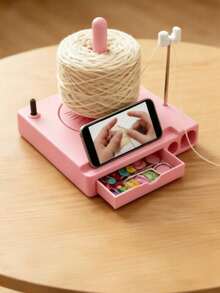Portable Multi-Function Yarn Spool Box + Colorful Stitch Marker Knitting Tool Set, Multi-Color Full Set Plastic Yarn Box Simple & Lightweight, Spiral Stitch Marker Hook Ring Knitting Needle Positioning DIY Comma Clip, Anti-Tangle Storage Anti-Slip No Damage To Yarn, Home Handmade Knitting DIY Creation Use, Knitting Enthusiasts Handmade Lovers Knitting Experts, Christmas Gift Handmade Gift Housewarming Gift, One Box One Clip Knitting More Convenient - Multicolor - View 7