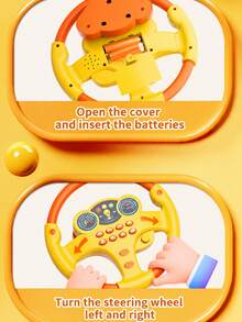 Children's Realistic Steering Wheel Toy - Features Sound Effects, And Music; An Educational Toy For Learning Traffic Rules. Simple And Easy To Play,A Perfect Birthday Gift For Boys And Girls Ages 3+ (Not Included 2 AA Batteries). - Multicolor - View 11