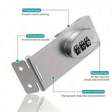 Household Cabinet Door Password Lock, Kitchen Cabinet Door Lock, Knob Style Password For Small Cabinet Doors More Convenient, Made Of Zinc Alloy Material, Iron Chromium Coating, With Screws Attached - A - View 4