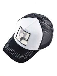 1pc Unisex Wolf Embroidery Baseball Cap, Adjustable Trucker Hat For Spring Summer Outdoor, Beach Sun Protection Sports Hat, Casual Gift For Men Women - White - View 6