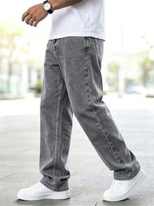 Celana Jeans Skinny Slim Fit Kasual Pria - Cocok untuk Semua Musim - Grey - View 4