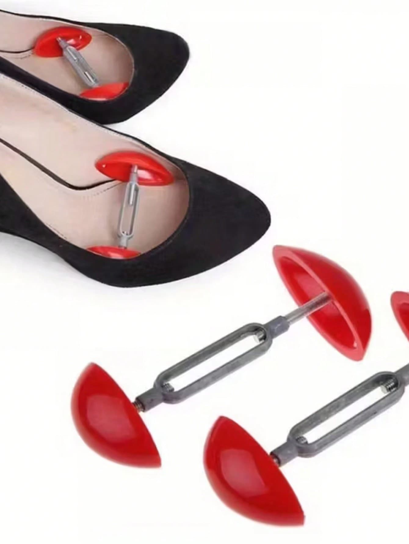 1 Pair Adjustable Mini Shoe Stretchers, Suitable For High Heels, Sneakers And Simulation Shoes - Anti-Wrinkle Shaping Tool, Easy-To-Use Expander, Enhance Foot Comfort, Shoe Maintenance Tool, Shoe Shaper, Random Color
