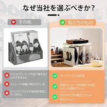 レコード 収納 金属＆木製 レコードラック ヴァイナルレコードホルダー 80 枚収納可能 3 コンパートメント レコードスタンド レコードプレイヤースタンド 雑誌・本・ファイル・アルバム収納兼用 レコード棚 cd 飾り対応 (ブラック) - ホワイト - チェックする 5