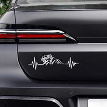 1pc Heartbeat Off Road Mountain Climb Graphics Car Sticker Vinyl Decor Decal 4x4 Truck Auto Windshield Bumper Decoration - A - View 1