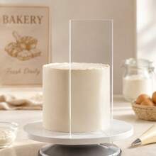Transparent Cake Cream Scraper Cake Making Scraper Rectangular Acrylic Cake Baking Tool Cake Decorating Tools Kitchen Tools - Clear - View 4