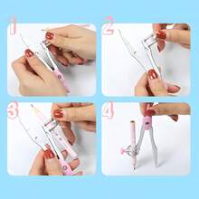 Geometry Drawing Set, Includes Metal Compass, 15cm Ruler, 2 Triangle Rulers, Protractor, Pencil, Eraser And Pencil Sharpener, Portable Storage Box, Suitable For Geometry Drawing, Technical Drawing, Exam Preparation, School And Office Math Measurement Tool Set - Sets - View 7
