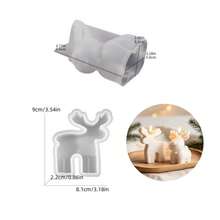 SILIKE LUFEI 2件組聖誕鹿矽膠模具，適用於樹脂、石膏、蠟燭、香氛產品，家居裝飾展示矽膠模具 - 矽膠模具 - 查看 8
