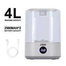 4L Mini All-In-One Portable Washing Machine, No Installation Required, Wireless Charging, Splash-Proof Laundry Tub, Home Use, Suitable For Underwear, Socks And Small Intimate Clothing - Multicolor - View 14