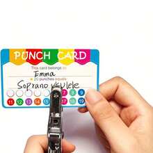 50 Rainbow Reward Punch Cards, 20 Punch Slots, Customizable Owner And Reward Rules, Vibrant And Eye-Catching, Suitable For Classroom Student Behavior Incentive, Point Tracking, Helping Develop Good Habits - Multicolor - View 3