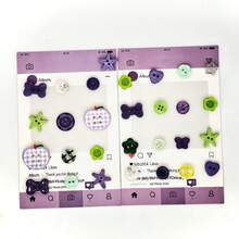 8/15/20/25/35/40/45/55/60/65Pcs/Box Purple Resin Buttons, Assorted Shapes Random Styles, Apple, Star, Flower, 2-Hole 4-Hole Sewing Buttons, Suitable For Clothing, Scrapbooking, Handmade DIY - Multiple Styles - View 2