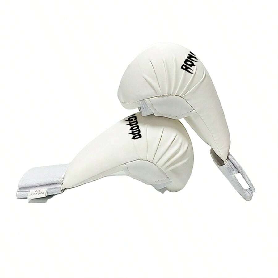 Karate Boxing Gloves Plain Pattern Competition Training Hand Guards Children Sanda Boxing Training Protective Gloves - White - View 1