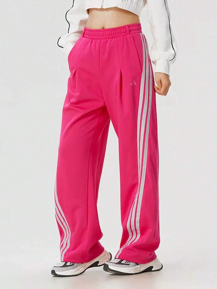 Adidas New Women's Knitted Joggers For Fitness, Training, And Running - Rose Pink - View 1