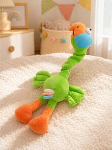 Stretchable Neck Chicken Plush Doll, Funny Squeaky Twistable Bird Plush Doll, Soft Colorful Cartoon Animal Plush Doll, Interactive Stress Relief Doll, Creative Adjustable Long Neck Rooster Plush Decoration - Multicolor - View 6