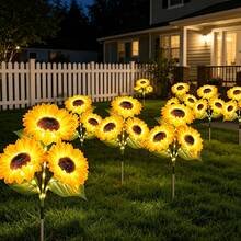 LED Solar Reed Garden Light, 1pc Outdoor Decorative Light, IP65 Waterproof Solar Garden Light, Semi-Embedded Design Suitable For Ponds And Patios - Multi-color - View 2