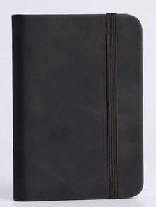1pc/2pcs Mini Portable A7 Notebook/Pocket Book, Mini A7 Notebook With Small Pocket B5 Leather Cover, Waterproof Skin-Feel, Leather Cover, Thickened Inner Pages, Waterproof And Wear-Resistant, Bandage Grid Design, Privacy Protection, Simple Portable Notebook, Student Planner Diary, Notebook, Vocabulary Book, Book, Office Notebook, Back To School Gift, School Prize And Reward Gift, Birthday, Christmas, Halloween, Thanksgiving Gift, Office Supplies, School Supplies (Bandage Grid Color Random) - Multicolor - View 12