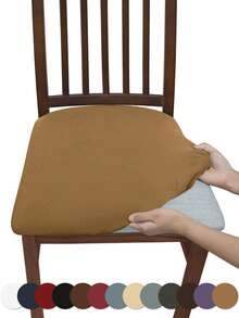1PC High Elasticity Milk Silk Stool Cover, Simple Solid Color Anti-Dirt Washable Protective Cover, Suitable For Restaurant, Hotel, Home Dust-Proof Stool Cover, Back To School, School Supplies, Dorm Decor, College Decor, - Milk Silk Stool Cover - View 9