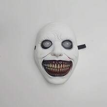 1件裝萬聖節殭屍面具套組－恐怖小丑與惡魔雙面設計｜輕量透氣塑膠材質｜附獠牙｜適合角色扮演／鬼屋派對 - 彩色 - 查看 4