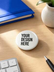 客製化鈕扣徽章 極簡風格個性化胸針 定製 Logo 與文字領口針 可客製圖片禮物 適合團隊、生日與聖誕節 - 風格A - 查看 5