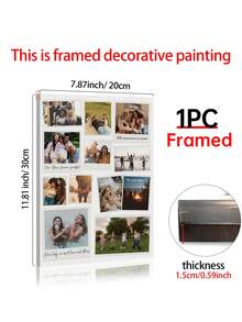 1pc Custom Best Friend Photo Collage Template Customized Wall Art, Style Custom Poster,12‑Photo Layout Pictures Custom Photo, Best Friend Birthday Gift, Customizable Things, Room Decor, Optional Frame. - Multicolor - View 17