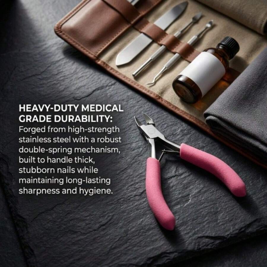 Beak Shaped Large Nail Clippers For Ingrown Toenail And Cuticle Trimming - Pink-1Pc - View 1