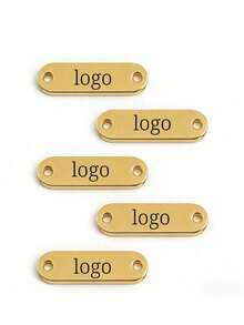 1/5/10/15pcs Engraved Buttons, Personalized Stainless Steel Tags, Used For Knitting, Product Labels, Name Tags, Clothing Labels | Supports Multiple Languages - Multicolor - View 4