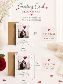 Customized Birthday Card With Personalized Photo And Envelope - Suitable For Family, Boyfriend, Girlfriend, Brother, Sister, Wife, Husband, Colleague Creative Personalized Card - Multicolor - View 4
