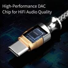 QKZ TC MAX Pro USB Type C To 3.5mm Earphone Amplifier Audio Decoder IEM AMP Phone Adapter HiFi DAC CX31993/KT02F20 Chip - Gold - View 12