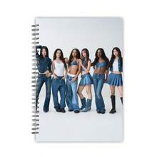 KATSEYE Y2K Girl Group Photo Spiral Notebook, 9 Different Group Cover Spiral Notebooks, International Girl Group Fan Merchandise, KATSEYE Denim / Magazine / Dark Mood Dual Cover Notebook, Six Members Full Group Photo Student Notebook Support Gift, Suitable For Classroom Notes, Fan Journal, Schedule Planning, Sticker Collage Background, Compatible With Offline Concert Support, Fan Circle Exchange, KATSEYE Global Fan Collection And Gift. - Multicolor - View 6