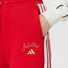 Adidas Celana Kasual Sporty Tiga Garis Wanita Terbaru - Red and White - View 8