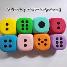 1pc Large Soft Dice, Multi-Color Throwable, Multi-Functional Tabletop Game Accessory, Suitable For Adult Party Games Decoration, Valentine's Day, Wedding, Birthday Party Decoration, Ideal Gift Choice. EVA Rounded Corner Dice Six-Sided Fun Foam EVA Cube Dice. 3.8/6/8cm Size. Party Games And Event Supplies, Holiday And Party Supplies. - Multicolor - View 10
