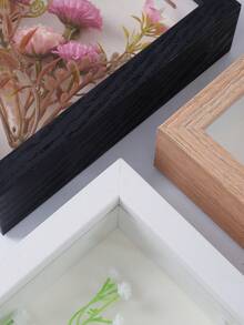 1 قطعة إطار صندوق ظل بنقشة خشبية، إطار عرض عميق مجوف DIY، صندوق تخزين مكتبي وقابل للتعليق على الحائط، مناسب للزهور المجففة وعينات النباتات والحرف اليدوية والتذكارات، ديكور غرفة النوم وغرفة المعيشة البسيط - متعدد الألوان - مشاهدة 10