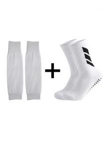 Sports & Outdoors 1/3 Men's High-Performance Sports Socks, Knee Protection Sleeve, Enhanced Grip - Moisture-Wicking Breathable Fabric - Ideal Soccer, Basketball, And Running - Multicolor - View 10