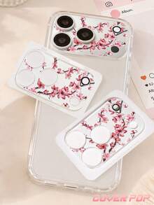 1pc Exquisite Phone Lens Protector, Beautiful Phone Decoration Gift For Girls, Compatible With Phone 17 Pro/17 Pro Max, Full Coverage Tempered Glass, Case Compatible - Clear - View 3
