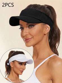 1 buah Topi Matahari Olahraga Unisex yang Dapat Diatur - Topi huruf M - View 15