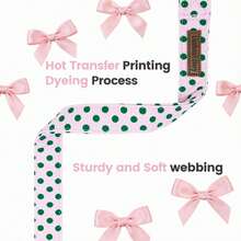 Kalung Anjing Lionheart Glory Lucu Warna Pink dengan Motif Polkadot Hijau, Kalung Hewan Peliharaan Lembut dan Dapat Diatur untuk Anjing, Anak Anjing, Anjing Jantan dan Betina, Gaya Liburan - Dusty Pink - View 5