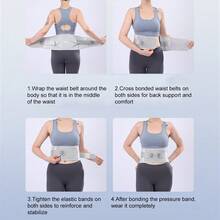Lumbar Support Waist Belt - Instant Relief, Breathable, Unisex - Black - View 9