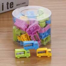 1pc Creative Cute Owl Dual-Hole Pencil Sharpener, Candy Color Cartoon Pencil Sharpener, Student Stationery Pencil Sharpener (Random Color) - Multicolor - View 11