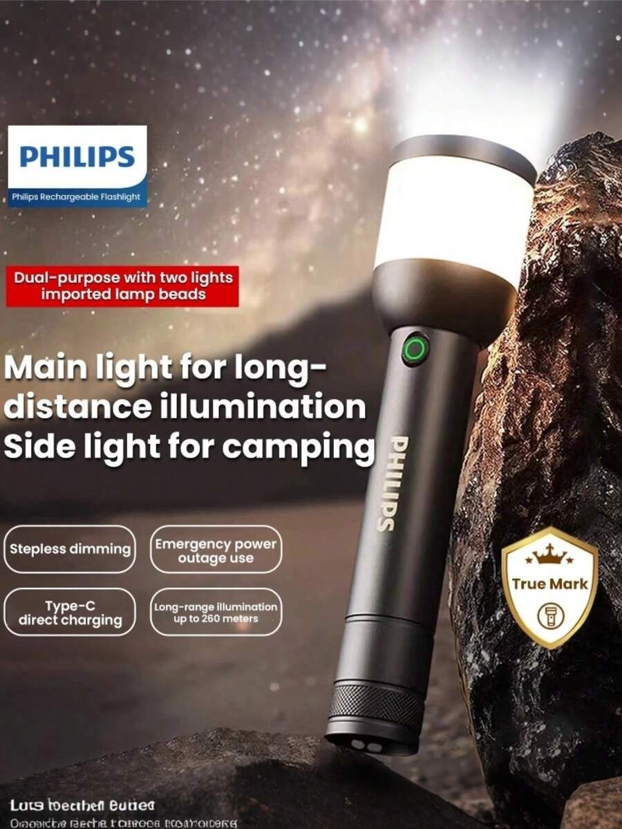 Philips Rechargeable Flashlight PHPSFL2187 4 Lighting Modes Super Bright Long Range - Flashlight - View 1