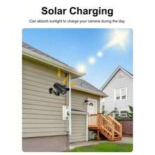 1pc Solar Powered Simulated Security Camera, Anti-Theft Anti-Intrusion, Light Waterproof, Red LED Flashing, Free CCTV Sticker - Multicolor - View 3