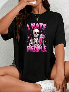 Women T-Shirts - 黑色 - 查看 1