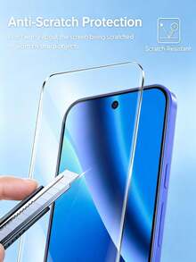 3pcs Tempered Glass Screen Protector For Pixel Phone, High Aluminum Glass, Scratch Resistant, 2.5D Curved, High Fit, HD Display, Case Friendly, Anti-Fingerprint, Easy To Clean - Phone Accessories - Clear - View 2