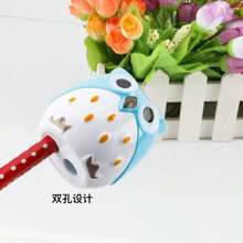 1pc Creative Cute Owl Dual-Hole Pencil Sharpener, Candy Color Cartoon Pencil Sharpener, Student Stationery Pencil Sharpener (Random Color) - Multicolor - View 7