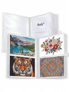 Diamond Art Storage Album, 4x6 Inch Photo Album, Photo Card Storage Book, Card Organizer Binder, Idol Card, Flash Card, Memo Card, Recipe Card Storage, Suitable For Home, Wedding, Travel And Birthday Gifts, For Art Organizer Use - Multicolor - View 3