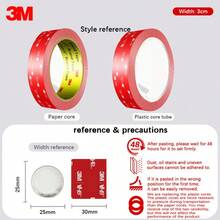 3M Double-Sided Transparent Strong Adhesive Tape, Thickened High-Temperature Resistant High-Adhesion Foam Tape For Car And Home Use, Damage Free Adhesive - Transparent Version - 3 Meters In Length - View 9
