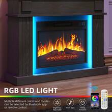 BALCONERA 39 Inch Freestanding Electric Fireplace With Realistic LED Flame Effect, Portable Cosy Fire For Living Room/Bedroom Decor - UK Plug(220-240V) - View 5