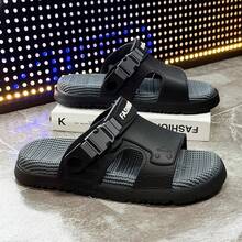 Summer New Men's Fashion Couple Comfortable Lightweight Personalized Slippers Beach Sandals Wear-Resistant Sandals For Men - Black - View 1